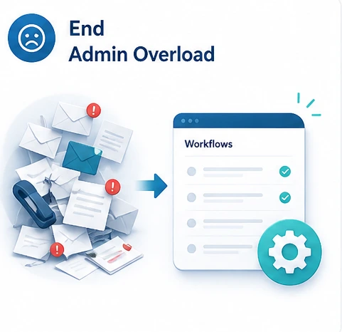 Small business team reducing paperwork and admin burden
